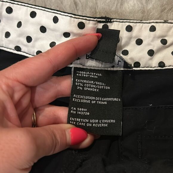Tribal black cotton stretch cropped pants size 4 - Picture 4 of 6